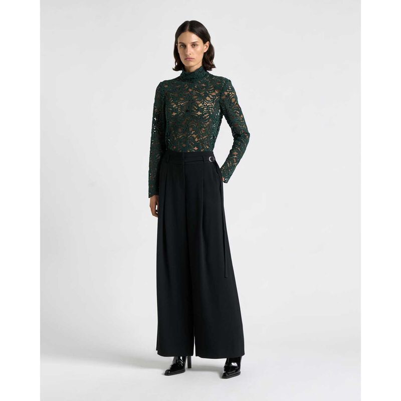 Cue Buckle Detail Wide Leg Pant image number 3